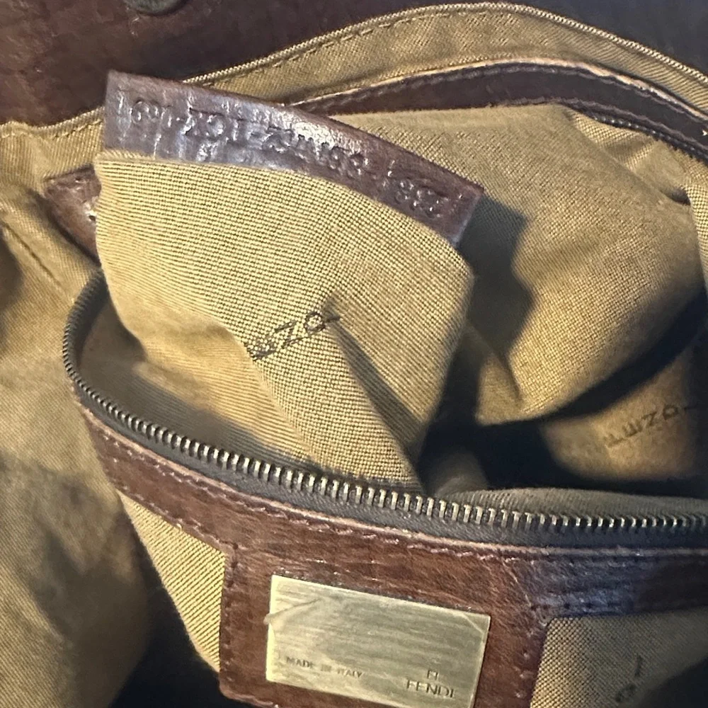 Fendi Brown Monogram Zucca Canvas Shoulder Bag